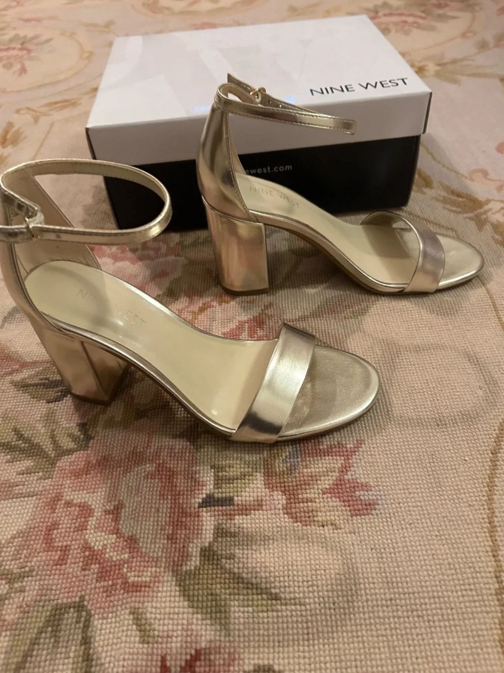 Gold Nine West Heels
